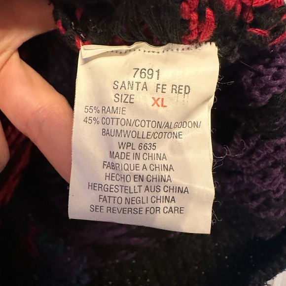 Vintage 90’s Woolrich Multicolor Handknit Sweater Size XL - Picture 3 of 7